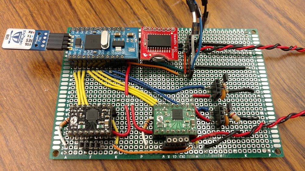 Protoboard for the clock